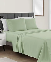 Sunham Microfiber Easy Care Solid -Pc. Sheet Set