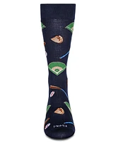 MeMoi Men's Baseball Rayon from Bamboo Crew Socks