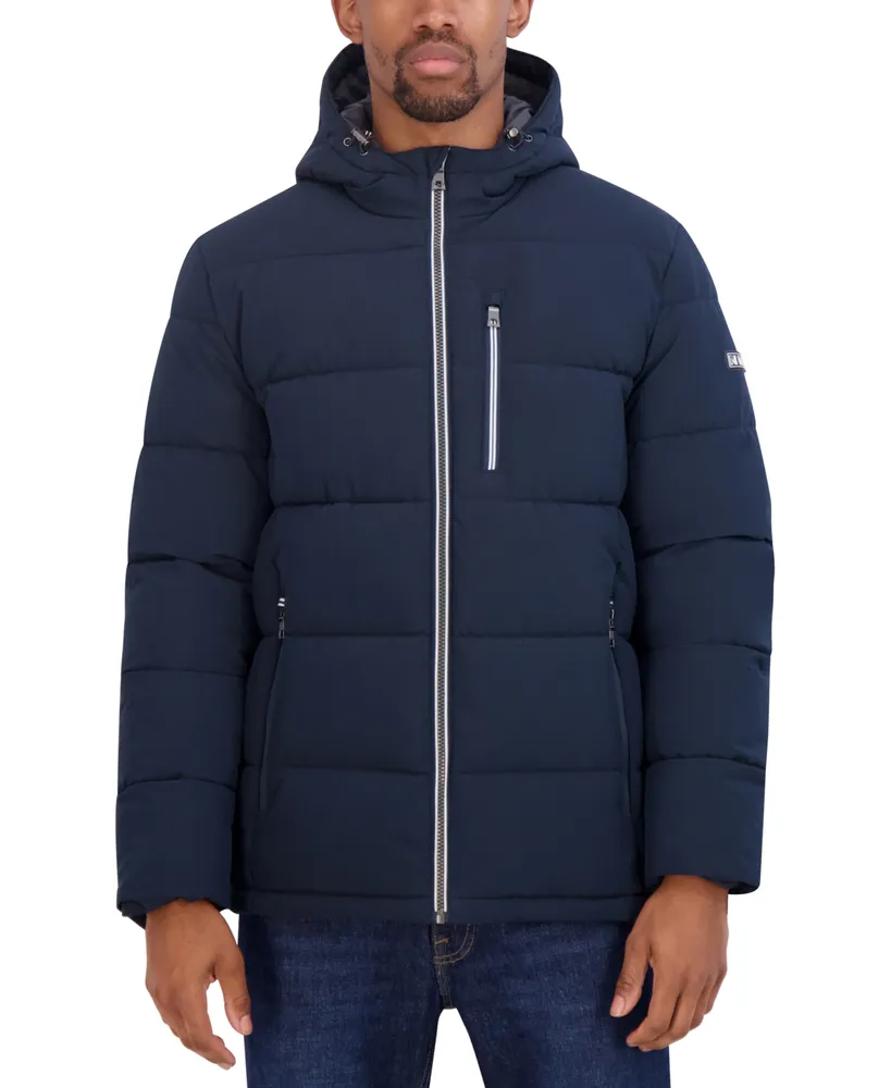 Nautica Men's Quilted Hooded Puffer Jacket