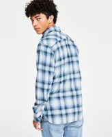 Sun + Stone Men's Davis Regular-Fit Plaid Button-Down Shirt, Created for Macy's