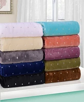 Superior Ultra -Plush Polka Dot Fleece Blanket