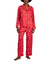 I.n.c. International Concepts Satin Notch Collar Pajama Set, Created for Macy's