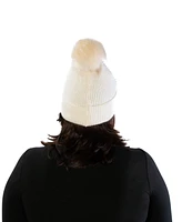 Marcus Adler Imitation Pearl Flower Pom Beanie