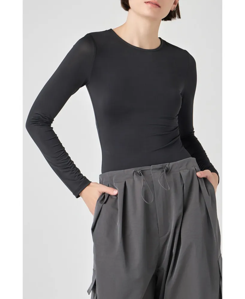 Grey Lab Women's Long Sleeve Soft Bodysuit