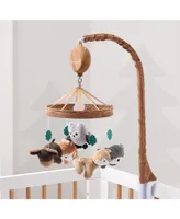 The Peanutshell Whimsical Woodland Baby Musical Crib Mobile, 12 Lullabies