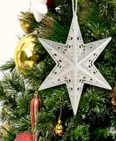 National Tree Company Scentsicles Decorative Ornament, Metal White Star, White Winter Fir with Refill