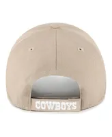 Men's '47 Brand Khaki Dallas Cowboys Mvp Adjustable Hat