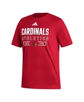 Men's adidas Red Louisville Cardinals Head of Class Fresh T-shirt