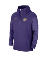 Men's Nike Purple Lsu Tigers 2023 Sideline Player Quarter-Zip Hoodie Jacket