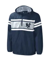 Men's G-iii Sports by Carl Banks Navy New York Yankees Game Score Quarter-Zip Windbreaker