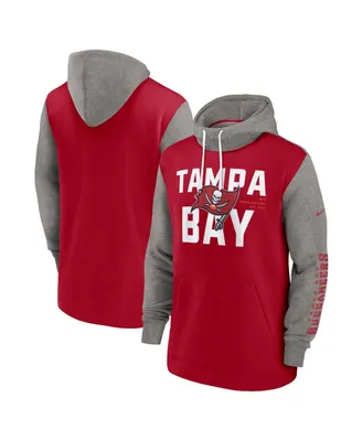 Men's Nike Red Tampa Bay Buccaneers Fashion Color Block Pullover Hoodie