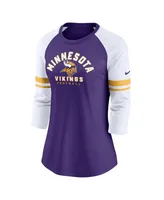 Women's Nike Purple Minnesota Vikings Fashion 3/4-Sleeve Raglan T-shirt