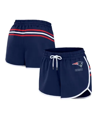 Women's Wear by Erin Andrews Navy New England Patriots Hem Shorts