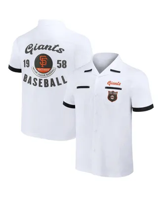 Men's Darius Rucker Collection by Fanatics White San Francisco Giants Bowling Button-Up Shirt