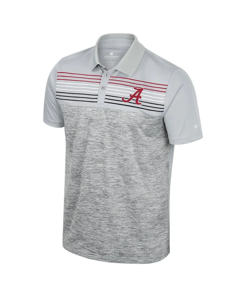 Men's Colosseum Gray Alabama Crimson Tide Cybernetic Polo Shirt