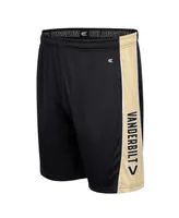 Men's Colosseum Black Vanderbilt Commodores Panel Shorts