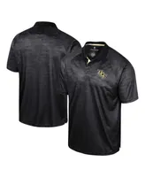 Men's Colosseum Black Ucf Knights Honeycomb Raglan Polo Shirt