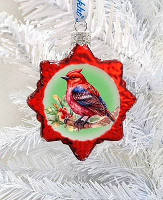 Designocracy Bird Keepsake Mercury Glass Christmas Ornaments G. DeBrekht