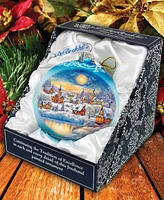 Designocracy Magic Winter Village Ball Mercury Glass Christmas Ornaments G. DeBrekht