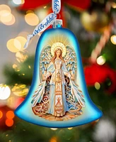 Designocracy Light-Bearing Angel Bell Christmas Mercury Glass Ornaments G. DeBrekht