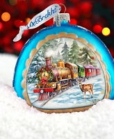 Designocracy Polar Express Rainbow Christmas Mercury Glass Ornaments G. DeBrekht