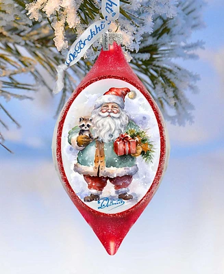 Designocracy Santa Claus Presents Drop Mercury Christmas Glass Ornaments G. DeBrekht