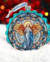 Designocracy Love Harmony Angel Wreath Mercury Glass Christmas Ornaments G. DeBrekht