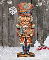 Designocracy Nutcracker with a Heartwarming Surprise 32" Outdoor Holiday Lawn Decor G. DeBrekht