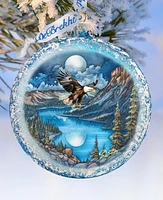 Designocracy Flying Eagle Mercury Glass Christmas Ornaments G. DeBrekht