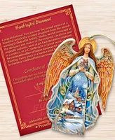 Designocracy Blessing Home Angel Christmas Wooden Ornaments Holiday Decor G. DeBrekht