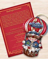 Designocracy Frosty Journey Christmas Wooden Ornaments Holiday Decor J. Mills-Price