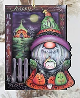 Designocracy Holiday Wooden Ornaments Boo Halloween Gnome Home Decor J. Mills-Price