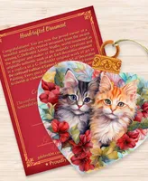 Designocracy Cute Kittens Christmas Wooden Ornaments Holiday Decor G. DeBrekht