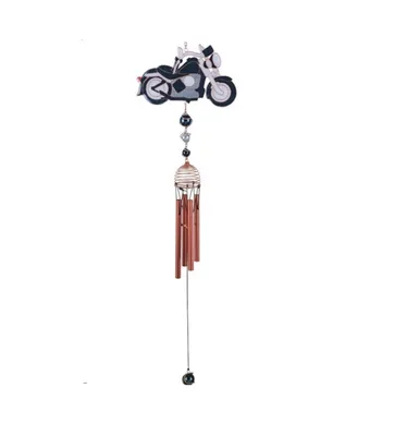 31" Long Motorcycle Wind Chime with Copper Gem