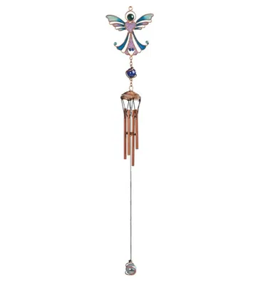 18" Long Angel Copper and Gem Wind Chime