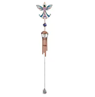 18" Long Angel Copper and Gem Wind Chime