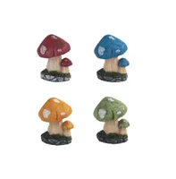 Fc Design 4-pc Red, Blue, Yellow, and Green Mushroom 1.75"H Home Decor Figurine Set Home Decor Perfect Gift for House Warming, Holidays and Birthdays