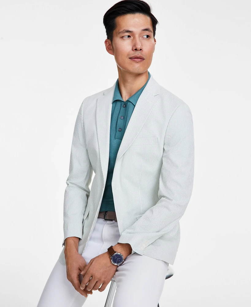 Tommy Hilfiger Men's Modern-Fit Seersucker Sport Coat