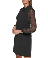 Tommy Hilfiger Petite Clip-Dot Layered-Look Dress