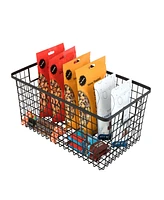 Smart Design Nestable 9" x 16" x 6" Basket Organizer with Handles