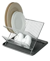 Smart Design Dish Drainer Rack with in Sink or Counter Drying