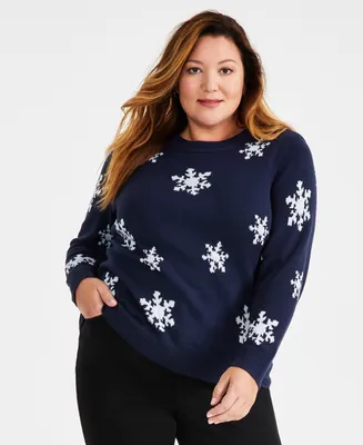 Style & Co Plus Size Novelty Pullover Sweater, Created for Macy's