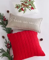 Levtex Winterberry Forest Peace On Earth Decorative Pillow, 12" x 24"