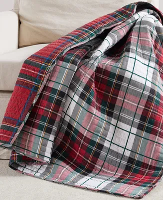 Levtex Spencer Red Plaid Reversible Quilted Throw, 60" x 50"