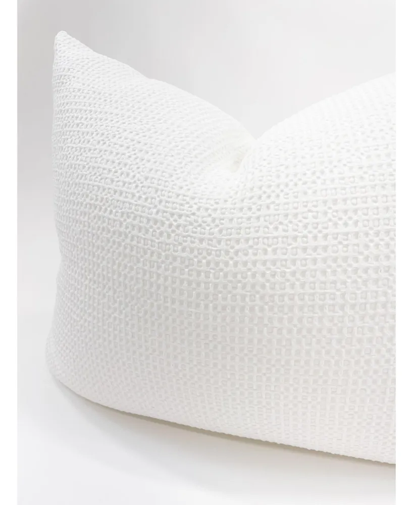 White 28x36 Cotton Waffle Weave Large Bed Down Alternative Pillow