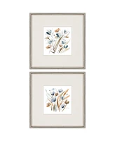 Coastal Blooms Framed Art, Set of 2