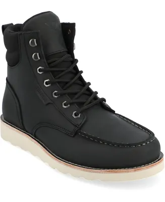 Territory Men's Venture Tru Comfort Foam Moc Toe Lace-up Ankle Boots