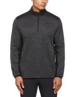 Pga Tour Men's Two-Tone Space-Dyed Quarter-Zip Golf Pullover