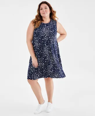 Style & Co Plus Size Printed Sleeveless Flip Flop Dress, Created for Macy's