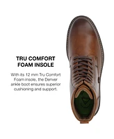 Vance Co. Men's Denver Tru Comfort Foam Plain Toe Lace-Up Ankle Boots